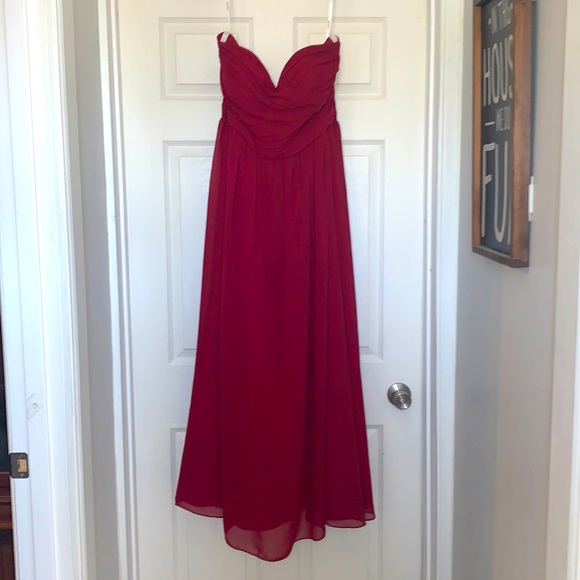Dresses & Skirts - Bridesmaid burgundy dress, does have a piece of fabric that unstitched a little
